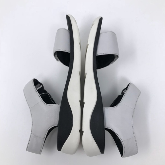 Clark’s ankle strap sandals gray black open toe - Picture 4 of 7